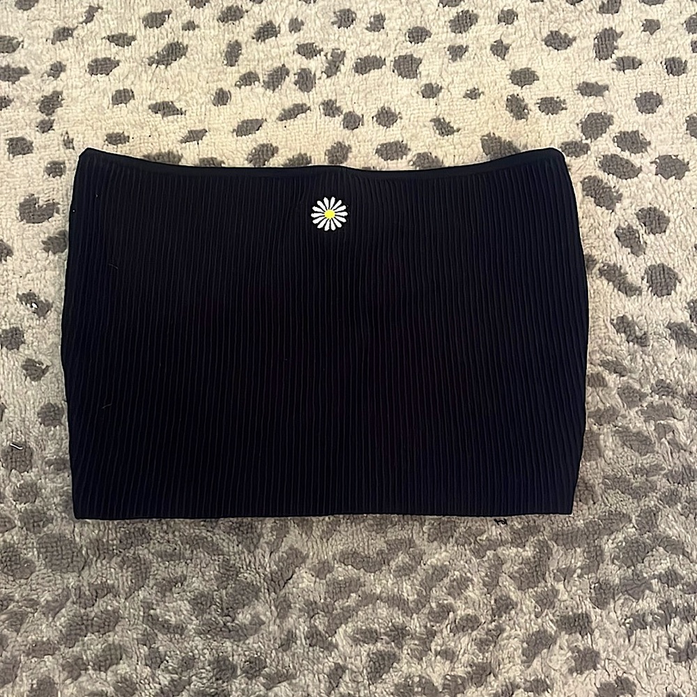Women's Kendall & Kylie black sunflower tube top. Size small